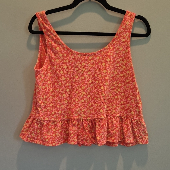 Patrons of Peace Orange And Pink Smocked Crop Tank Top Size Small - Picture 6 of 9